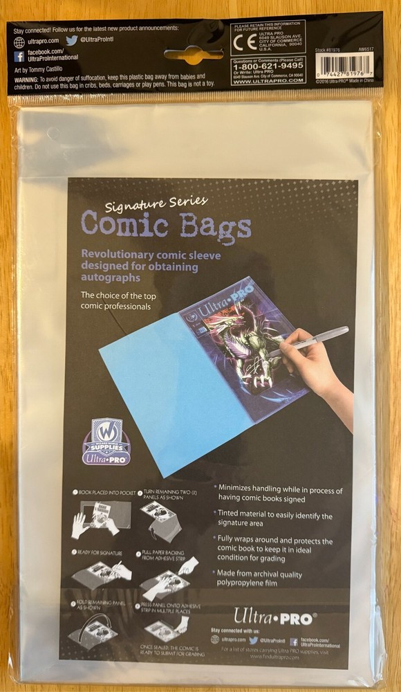ultra pro silver comic bags