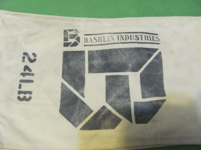 BASHLIN INDUSTRIES 24LB CANVAS BAG 16" x 9" x 3"