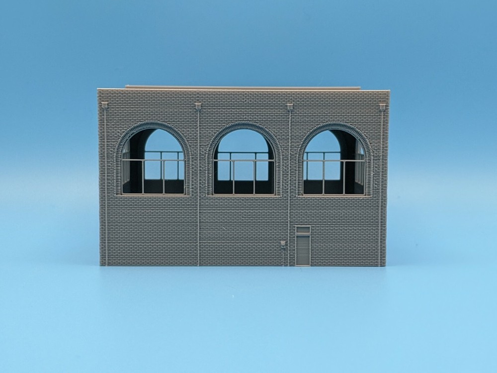 Z-Scale Arched Office Building Brick Ext. 1:220 Scale Building