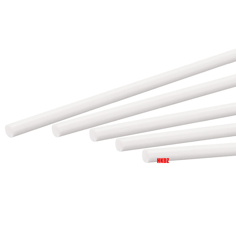 Ø1mm-15mm ABS Plastic Solid Round Rods Bar White 250mm DIY Model Material Craft
