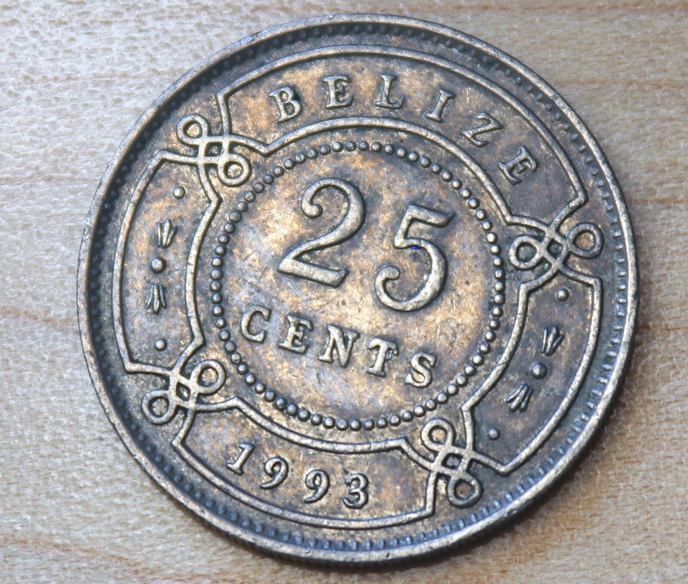 1993 Belize 25 Cents