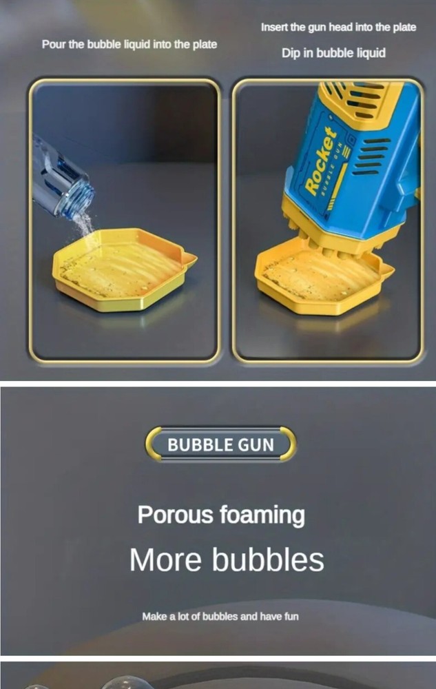 Rochet Bubble Gun Various colors