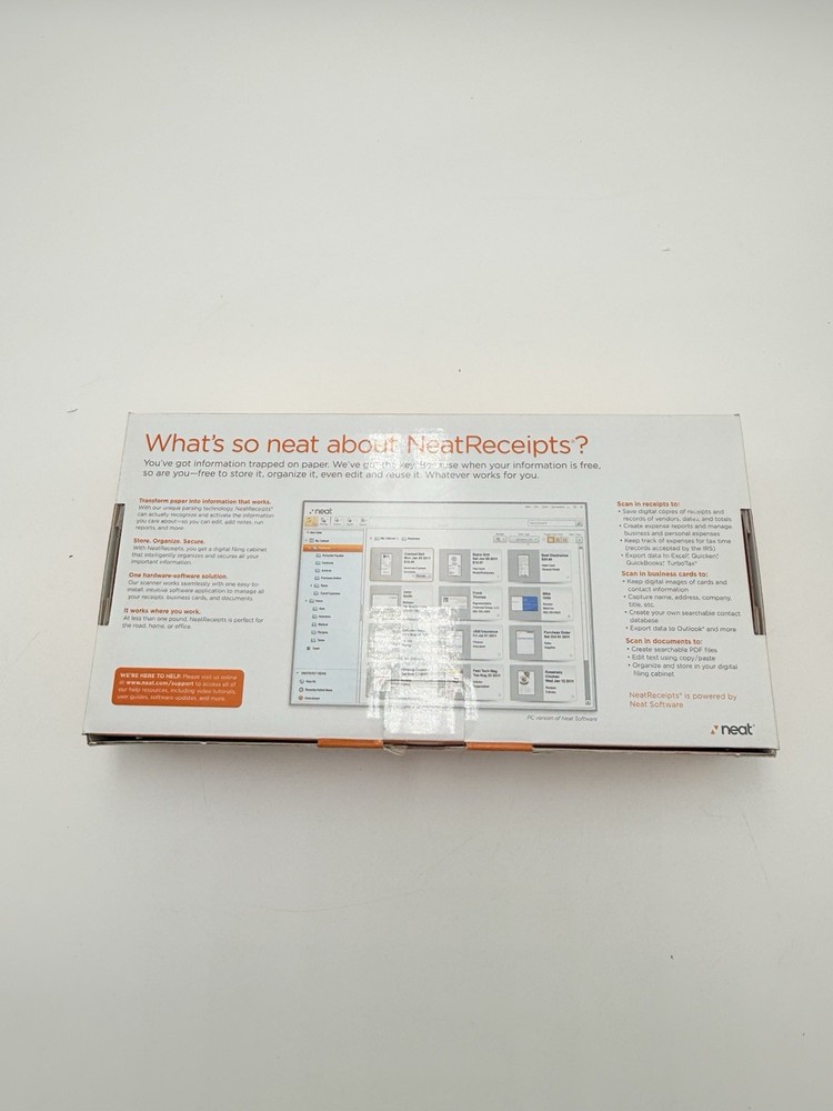 NeatReceipts Mobile Document Scanner Digital Filing System USB PC/Mac