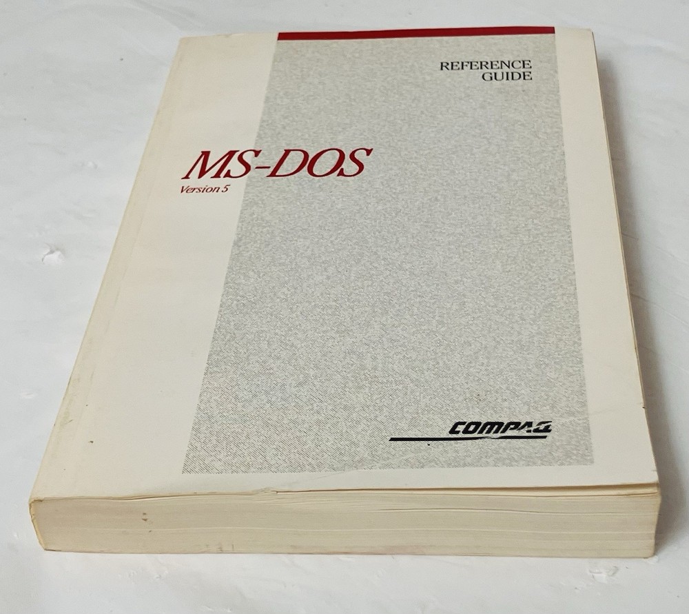 MS-DOS Version 5 Reference Guide Compaq Vintage Softcover User Manual PC DOS VG