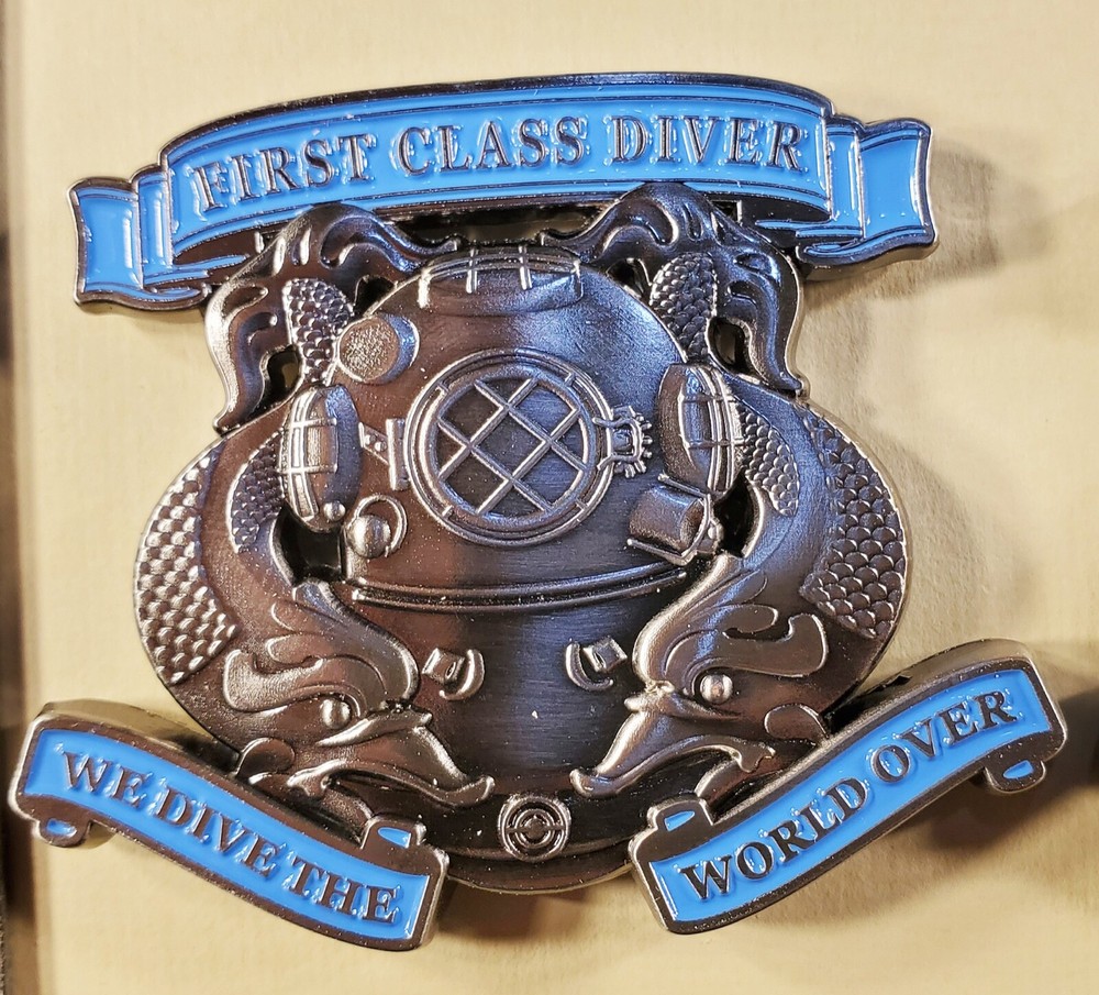 US NAVY FIRST CLASS DIVER 2" COMMEMORATIVE CHALLENGE COIN OCPM 127