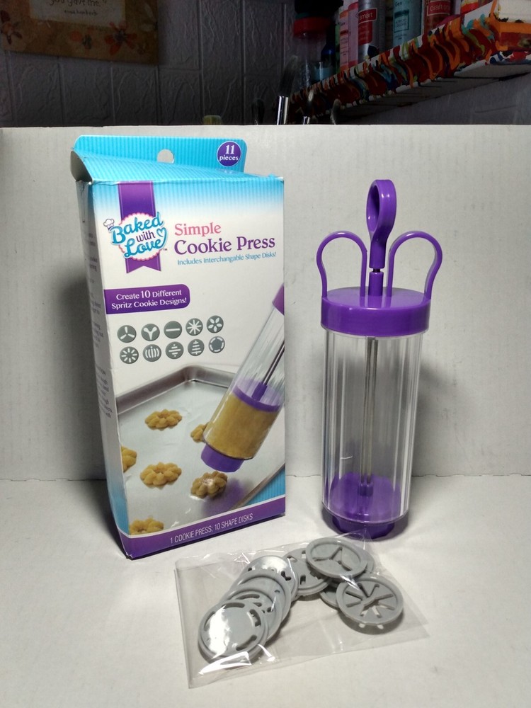 Spritz Design Cookie Press 10 Different Discs PLUS 7 Cookie Cutters