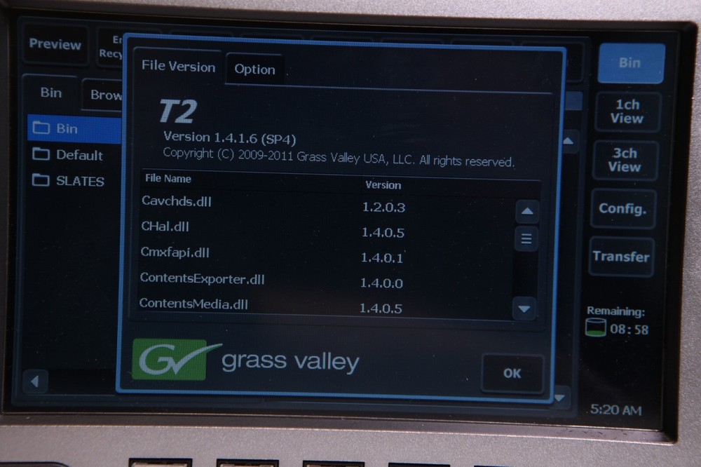 Grass Valley T2 iDDR2-HDD Intelligent Digital Disk Recorder