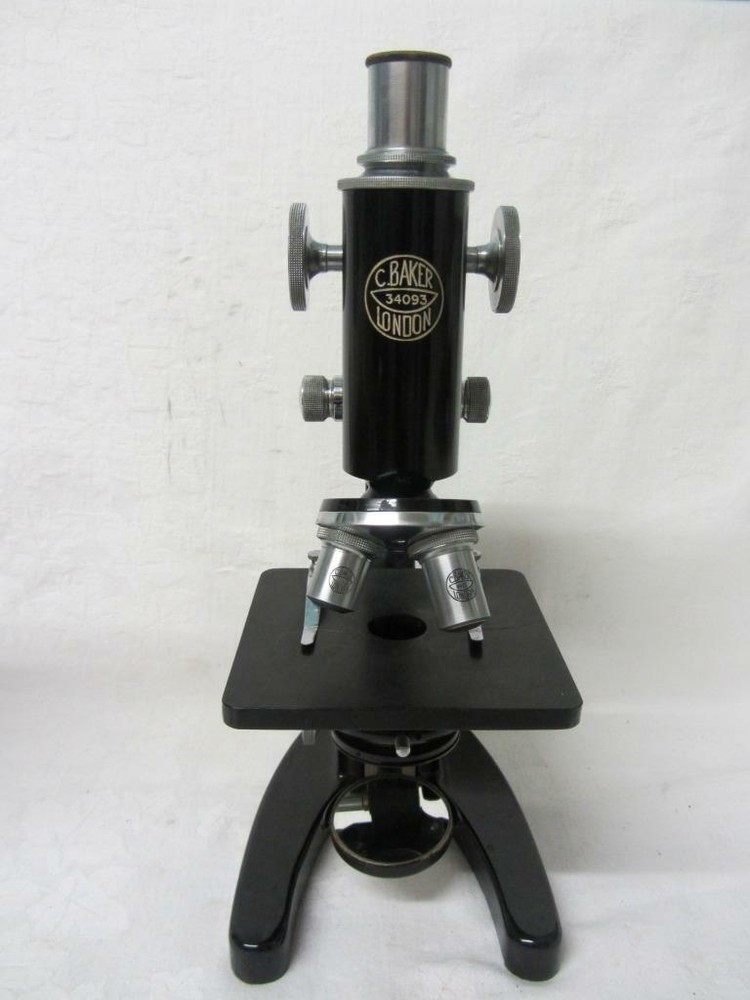 Charles Baker London Monocular Compound Microscope #34093 (Cased)