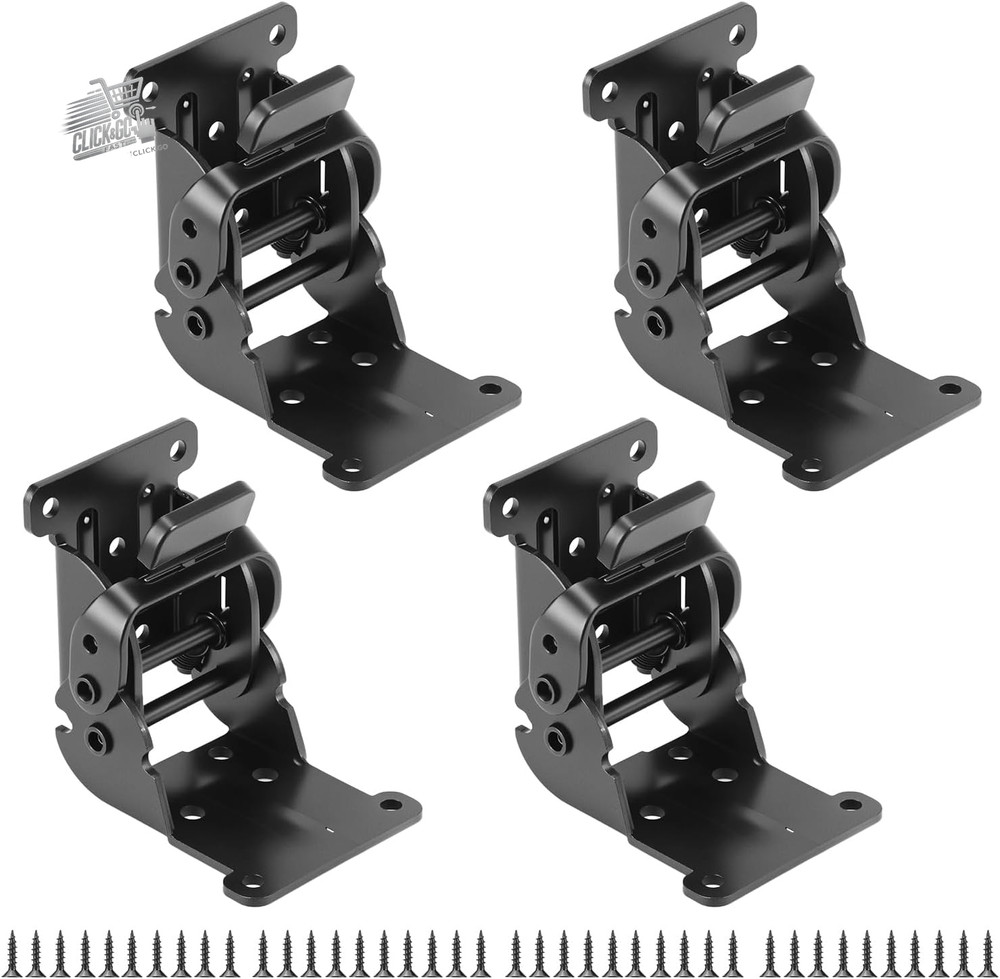 ® 4 Piece Folding Table Brackets, Zincat Steel Self-locking Hinge