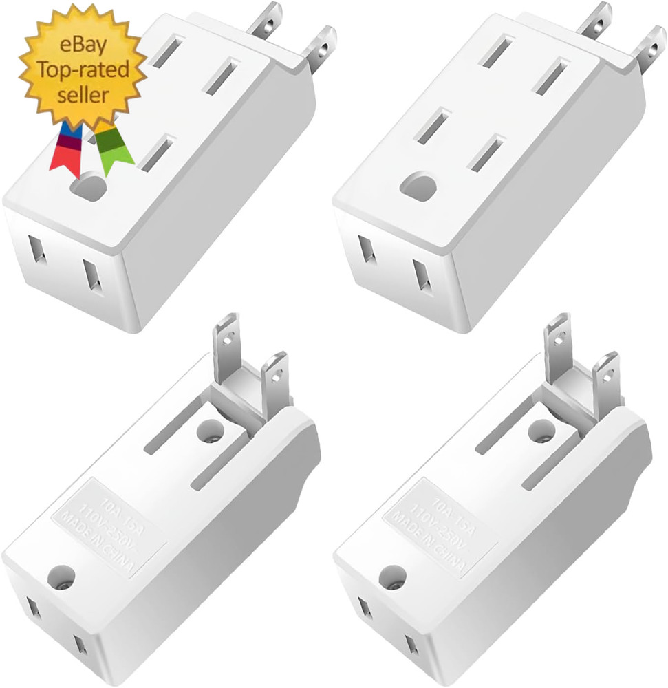 Multi Plug Outlet Extender,Ac Flat Plug Adapter Outlet,Mini Indoor Wall Tap Plug