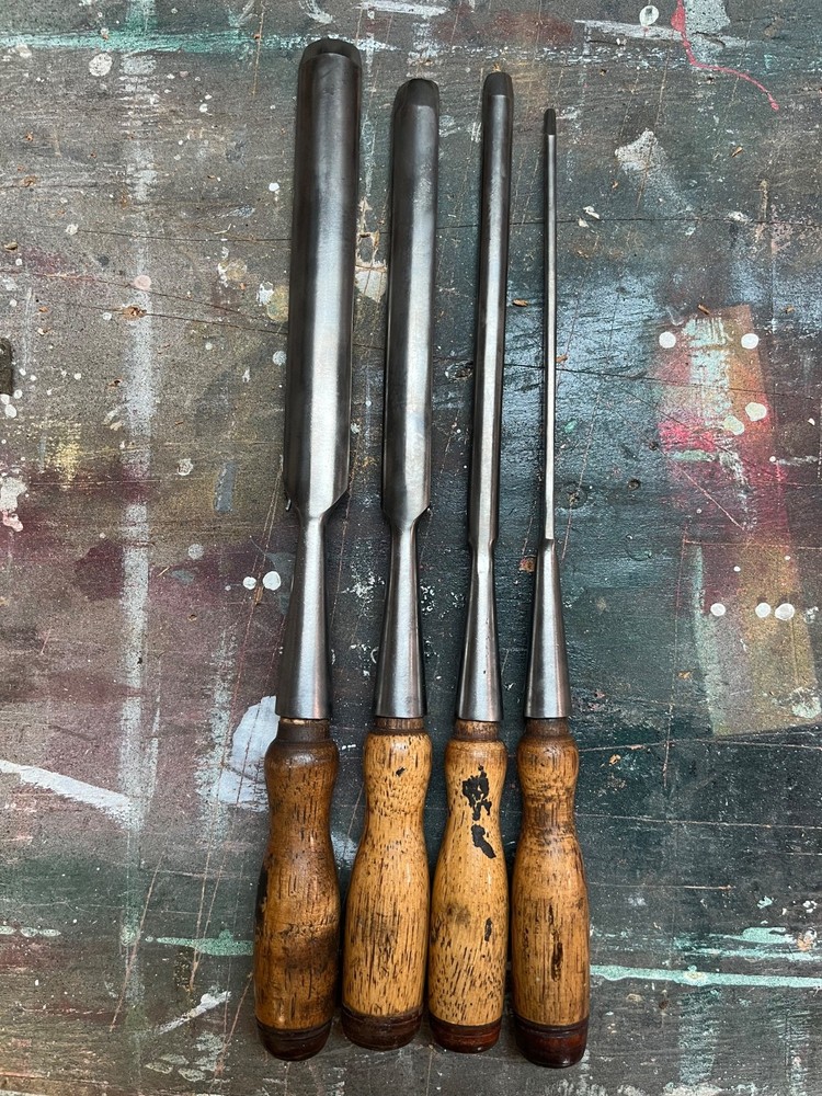 Set of 4 vintage E. C. Simmons Keen Kutter Gouges