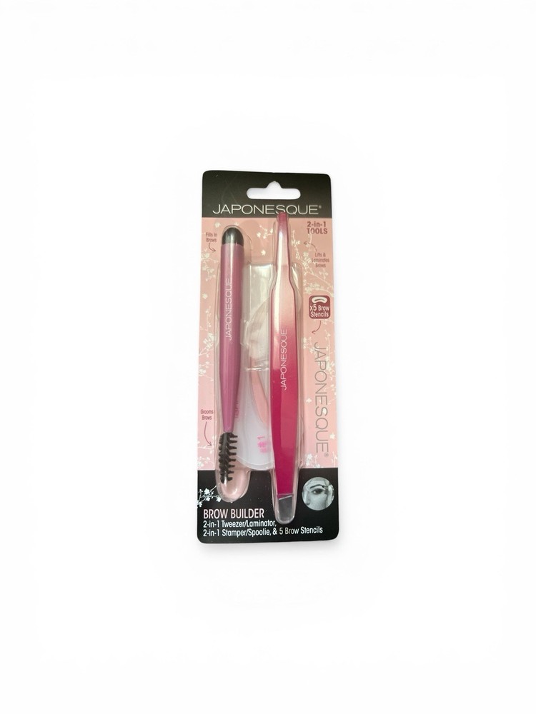 Japonesque Brow Builder Kit Tweezers Spoolie Stencils Laminator Tool