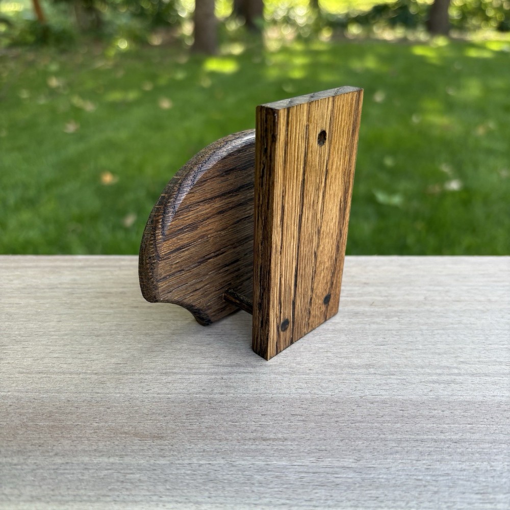 Grouse Tail Fan Plaque, Dark Oak