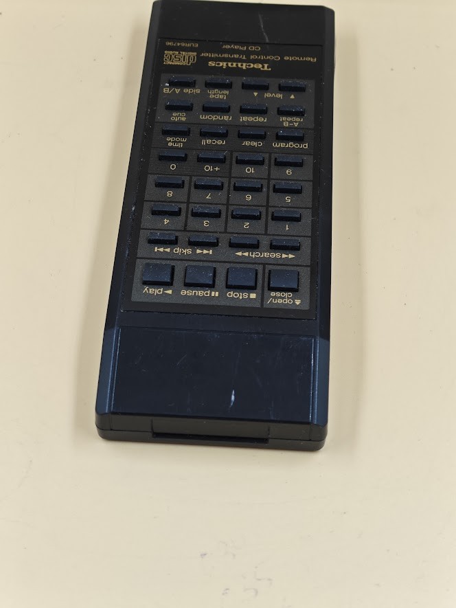 Technics EUR64796 Remote Control for CD Player - Used Working