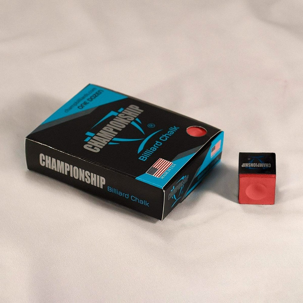 Silver Cup  / Championship Billiard Chalk - 6 pack (Red)