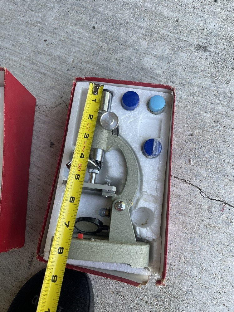 Vintage Sears Model 6366 Microscope 75x 300x 600x NL