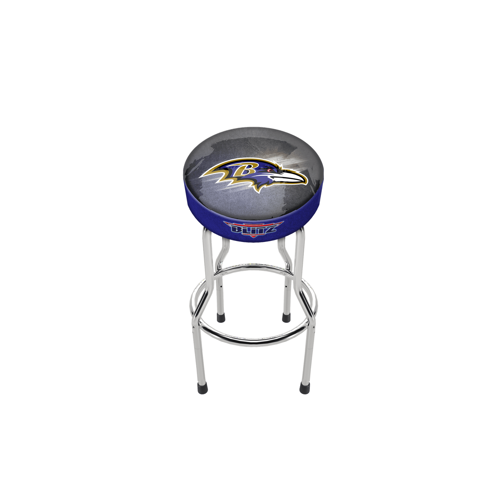 NFL Team Logo Bar Stool Adjustable Swivel Seat High Back Chair Blitz Football
