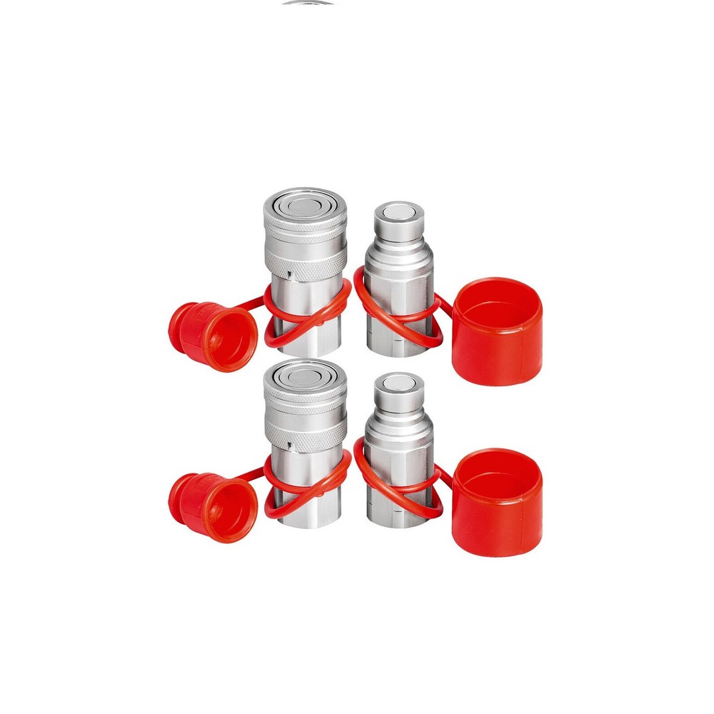 2Set 1/2" Skid Steer Bobcat Flat Face Hydraulic Quick Connect Coupler / Coupling