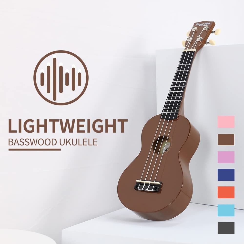 Strong Wind Soprano Ukulele - Stringed Musical Instrument Ukulele for Beginne...