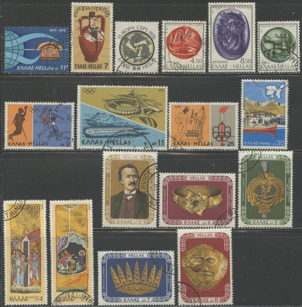 GREECE Sc#1171//1198 1976 Issues Part Sets Used