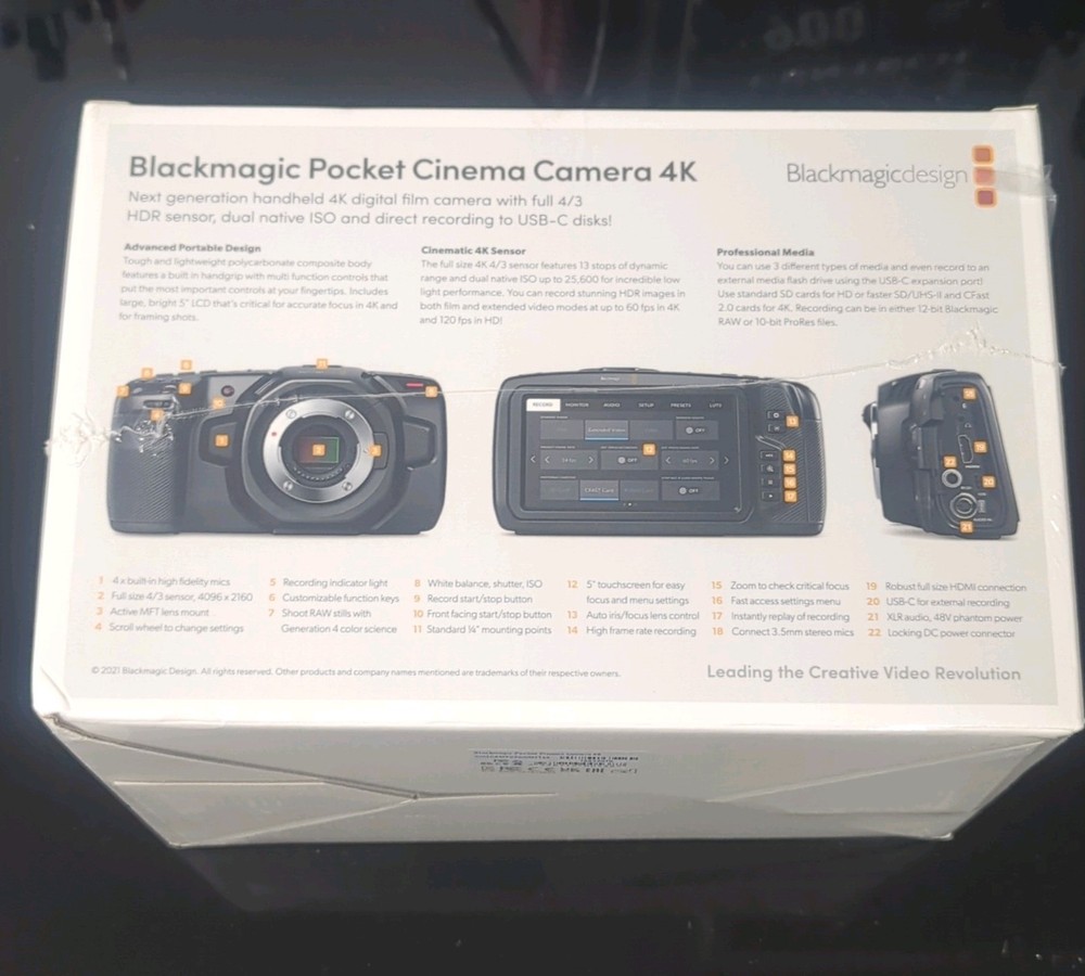 Blackmagic Design Pocket Cinema Camera 4K - NEW