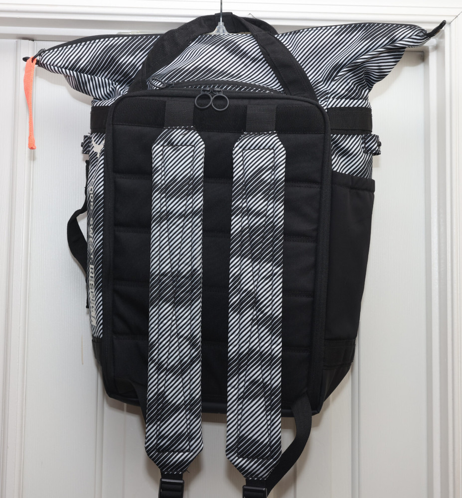 Under Armour Project Rock Top Loading Backpack UA Training Black White Classic