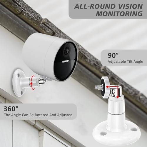 2 Pack Wall Mount Compatible with SimpliSafe Outdoor Security Camera, 360°
