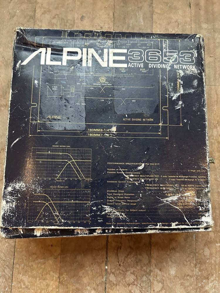 Alpine Model 3653  Active Dividing Network Used
