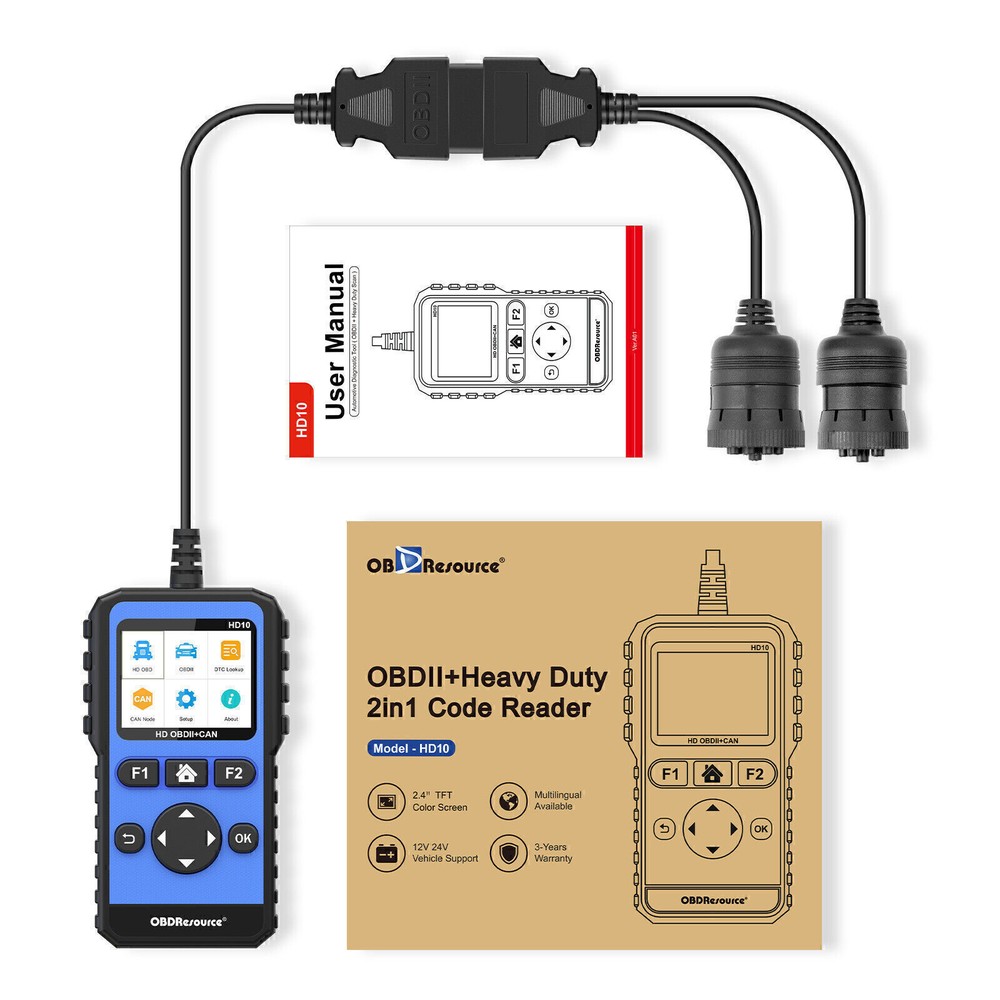 HEAVY DUTY DIESEL TRUCK DIAGNOSTIC SCANNER TOOL CODE READER PETERBILT KENWORTH