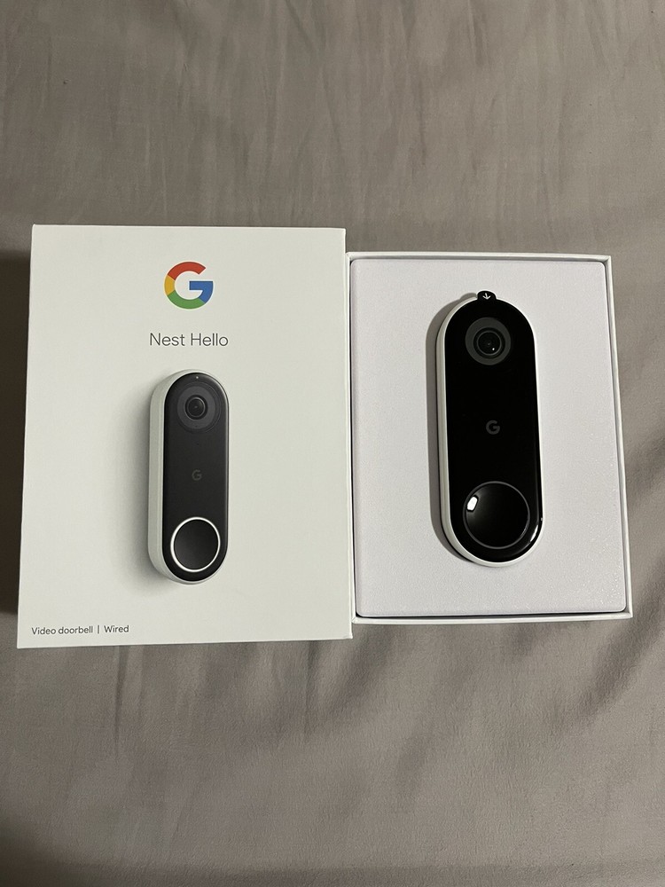 Google Nest Hello Open Box Video Doorbell Wired Camera Security