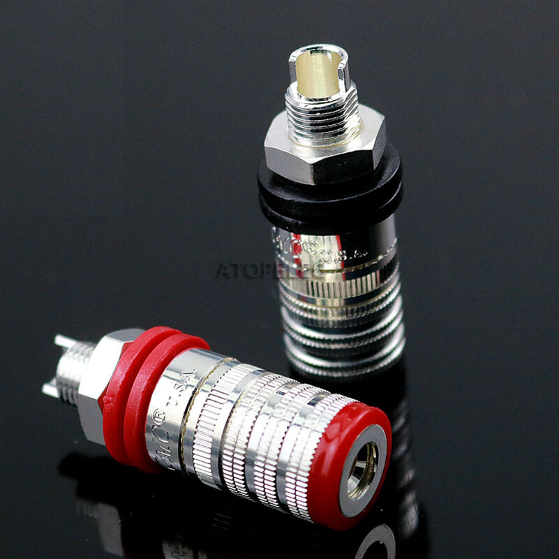 2-8pcs CMC 838-S-AG Thick Silver Plated Speaker AMP Binding Post Banana Jack