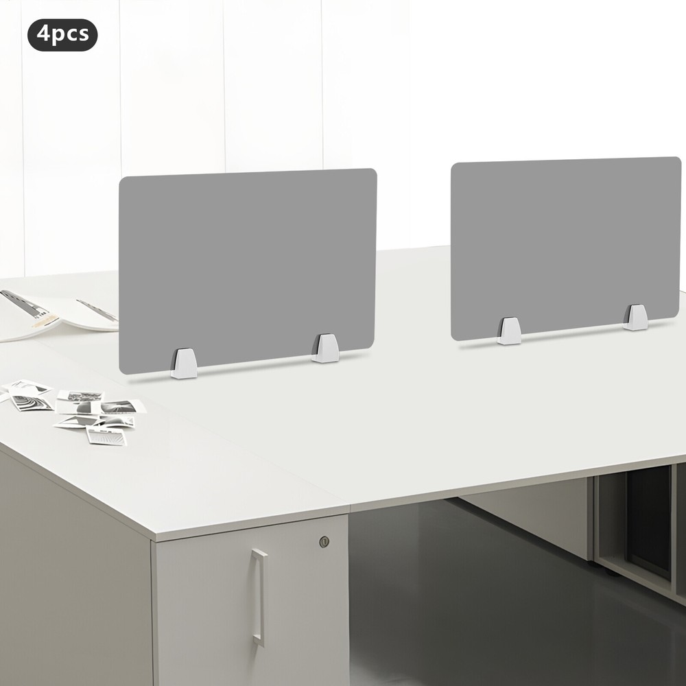 Acrylic Desk Divider Set - 4 Privacy Panels for Office & Study Spaces