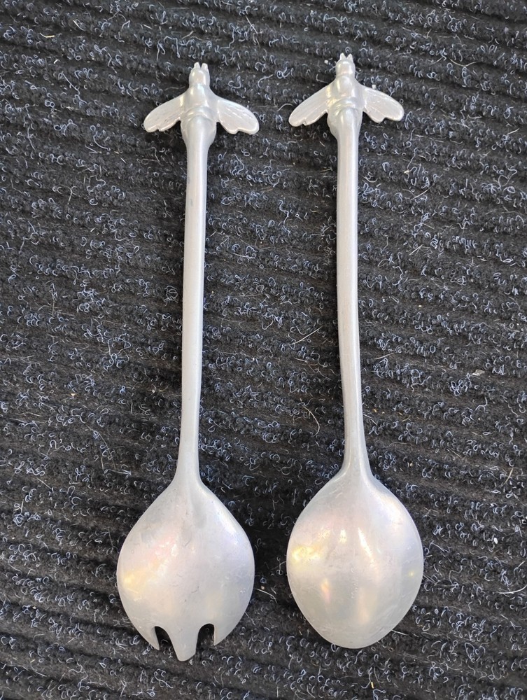 Mariposa Serving Spoon And Fork Salad Bee