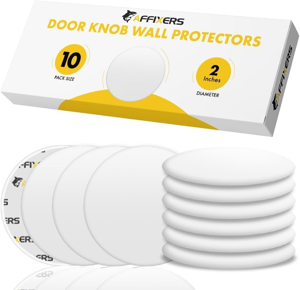 Door Stoppers for Wall – Clean and Dry Surface Required Medium -2", White