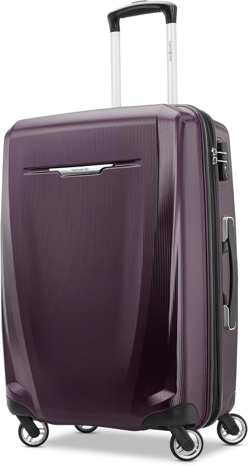 Samsonite Winfield 3 DLX Hardside Expandable Luggage with Spinners 2PC Set Plum