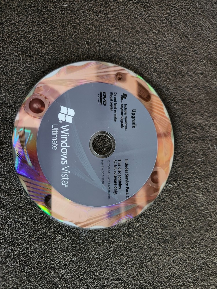 Windows Vista Ultimate 64-32 bit service pack 1