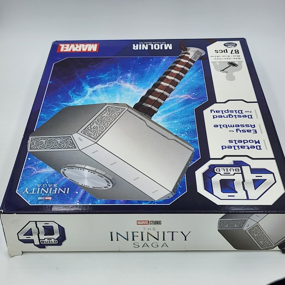 SpinMaster 4D Build - Mjolnir Marvel 3D Puzzle 87pcs NIB