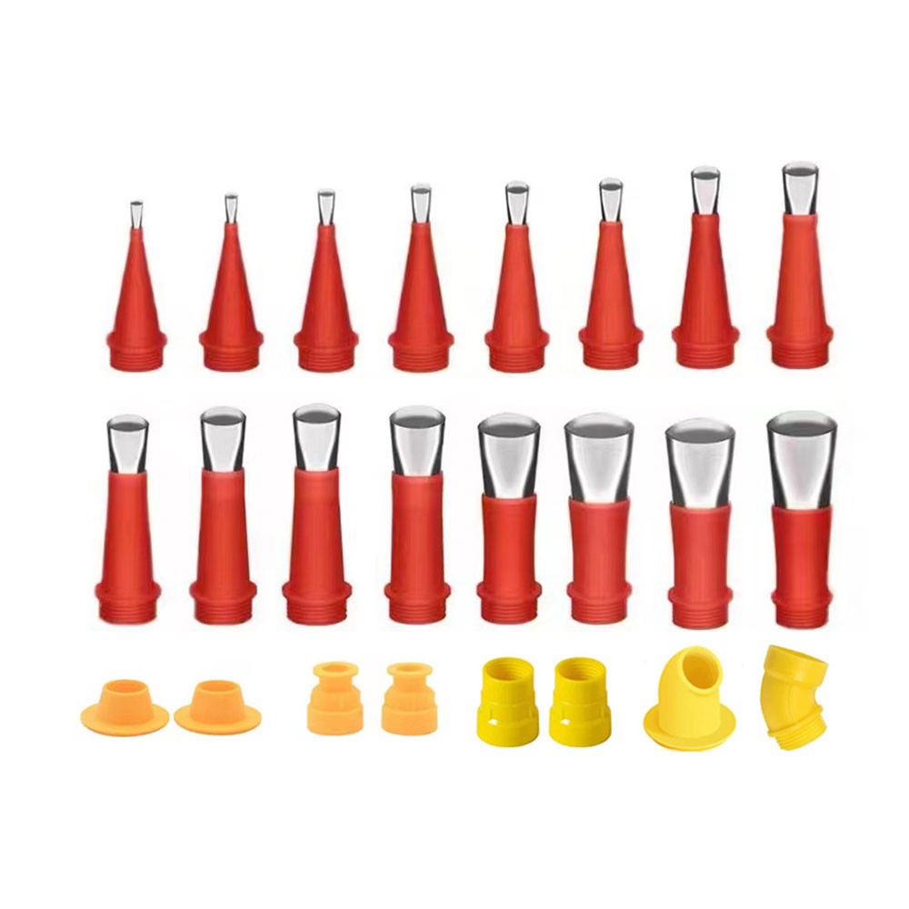 Universal Integrated Rubber Nozzle Tool Caulking Nozzle Applicator with Base CW