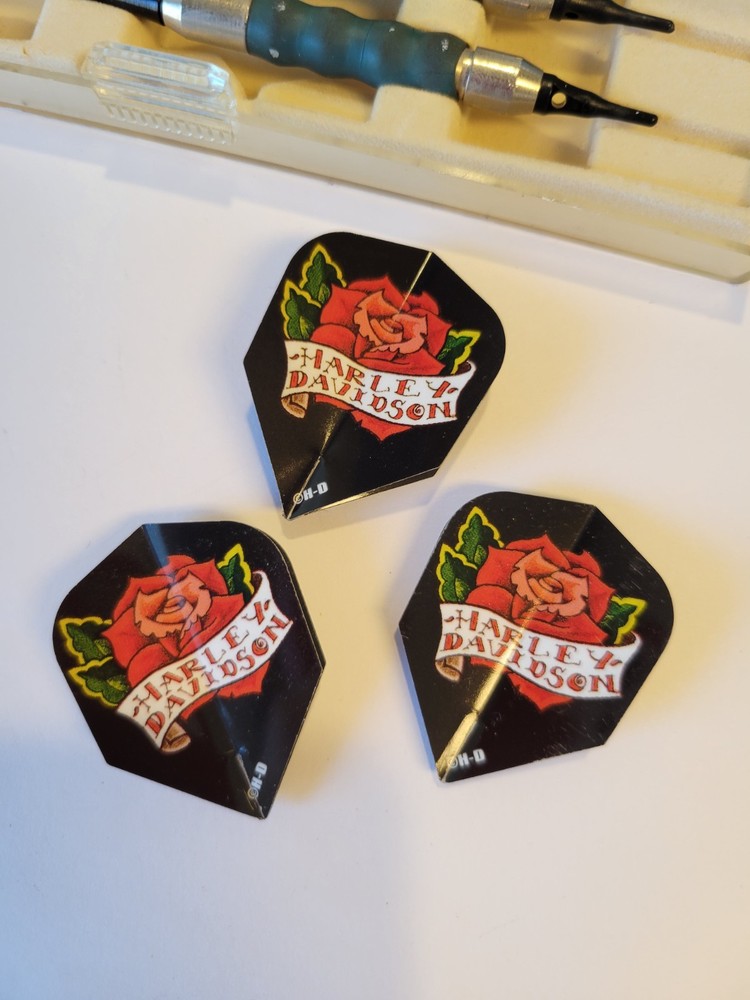 1990s GLD Harley Davidson Darts With Extra Tips. New Grips Needed!