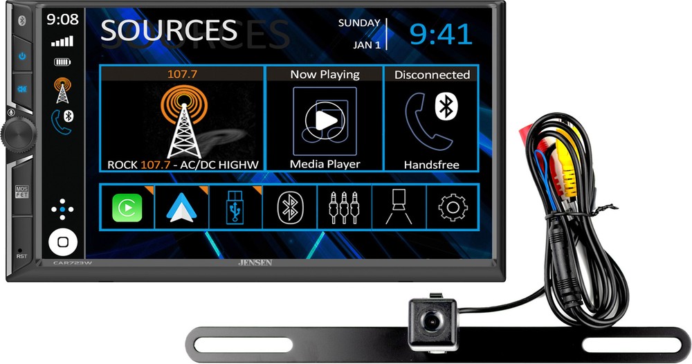 Jensen CAR723W-BC Digital Multimedia Receiver + Camera