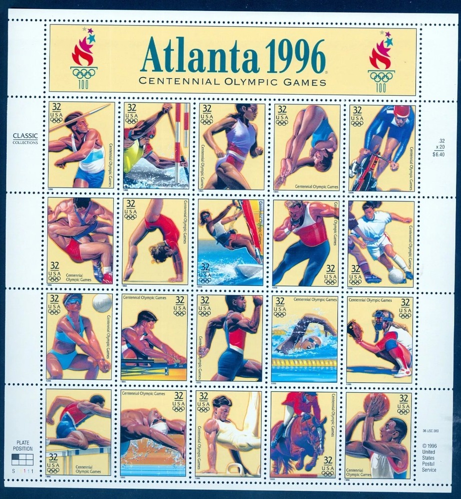 Atlanta Centennial Olympic Games Sheet  #3068