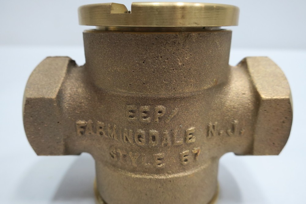 Eep Style 57 Bronze Threaded Gauge Glass Flow Indicator 3/4in