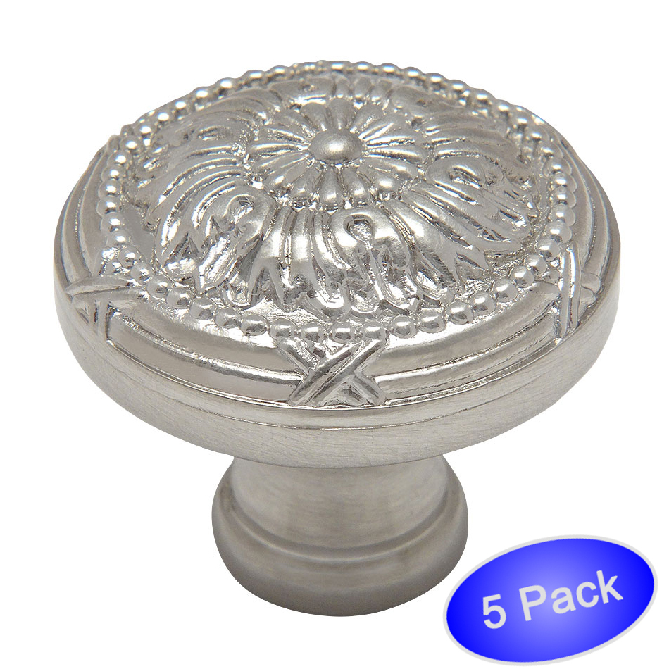 *5 Pack* Cosmas Cabinet Hardware Satin Nickel Cabinet Knobs #9460SN