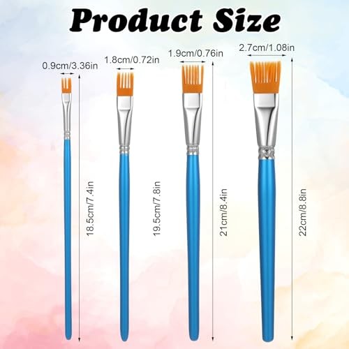 Nogeqi 4PCS Grainer Brush Set for Unique Texture - Professional Flat Comb