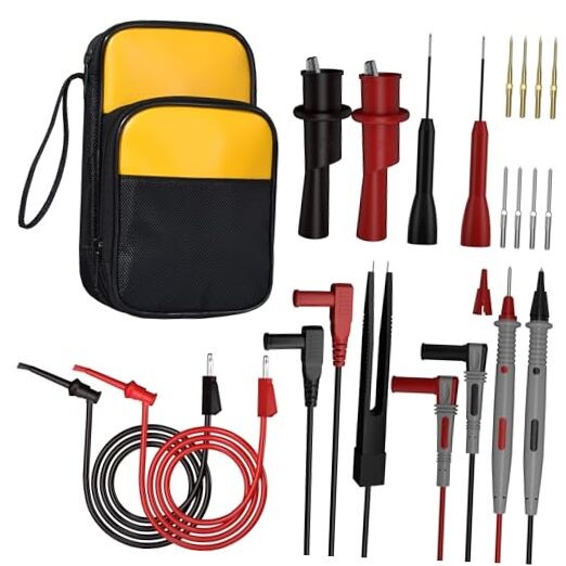 Electrical Multimeter Test Lead Kit with Soft Case Test Hook for Digital