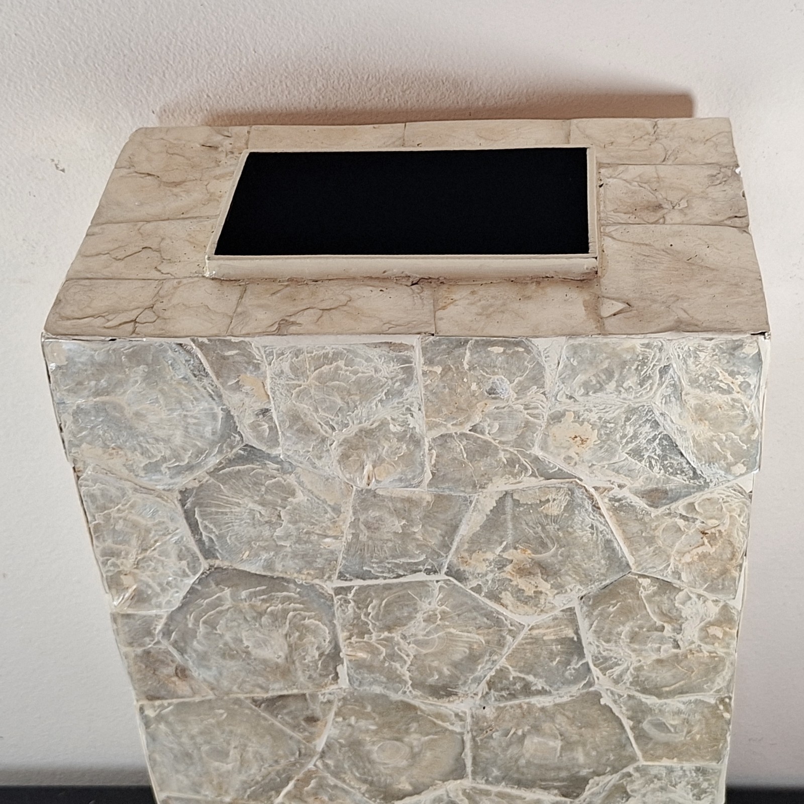 LARGE Natural Capiz Shell Asian Lidded Vase (Mother of Pearl) -20" FREE SHIPPING