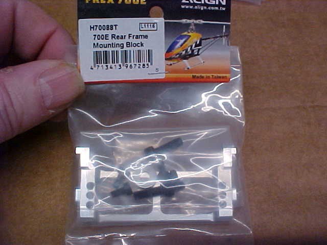 ALIGN H70088T = 700E REAR FRAME MOUNTING BLOCK: TREX 700E (NEW)