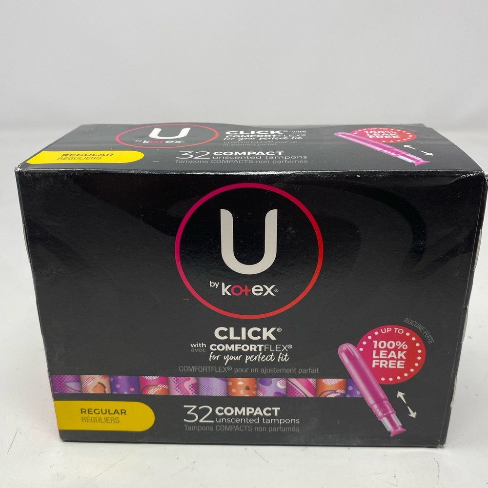 U by Kotex Click Compact Tampons Regular Unscented 32ct