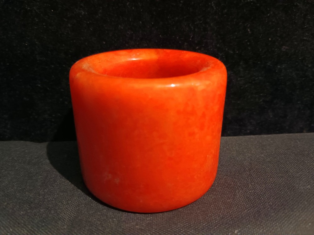 Excellent Chinese Orange Jade Thumb Ring !!!!!