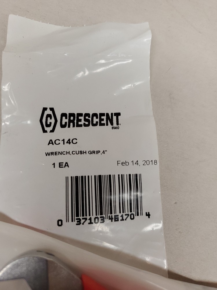 Crescent AC14C Adjustable Wrench 4" Cush Grip Chrome red handle